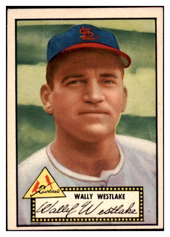 1952 Topps Baseball #038 Wally Westlake Cardinals EX-MT Black 486278