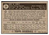 1952 Topps Baseball #054 Leo Kiely Red Sox EX-MT Black 486283