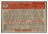 1952 Topps Baseball #197 George Strickland Pirates VG 486293