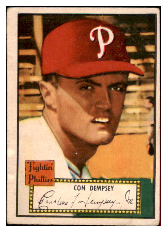 1952 Topps Baseball #044 Con Dempsey Phillies VG Red 486332