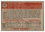 1952 Topps Baseball #226 Dave Philley A's VG 486344