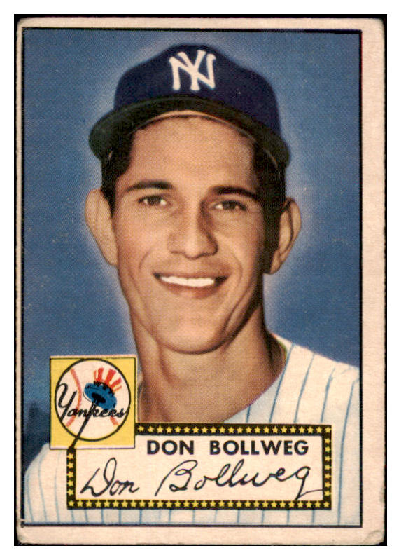 1952 Topps Baseball #128 Don Bollweg Yankees VG 486345