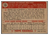 1952 Topps Baseball #128 Don Bollweg Yankees VG 486345