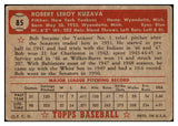 1952 Topps Baseball #085 Bob Kuzava Yankees VG 486347