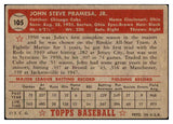 1952 Topps Baseball #105 John Pramesa Cubs VG 486352