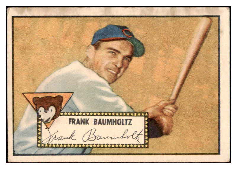 1952 Topps Baseball #225 Frank Baumholtz Cubs VG stain back 486366