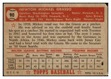 1952 Topps Baseball #090 Mickey Grasso Senators VG 486370