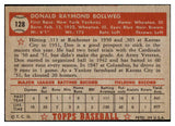 1952 Topps Baseball #128 Don Bollweg Yankees VG-EX 486380