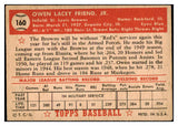 1952 Topps Baseball #160 Owen Friend Browns VG-EX 486396