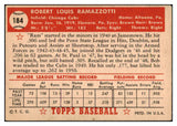1952 Topps Baseball #184 Bob Ramazzotti Cubs VG-EX 486439