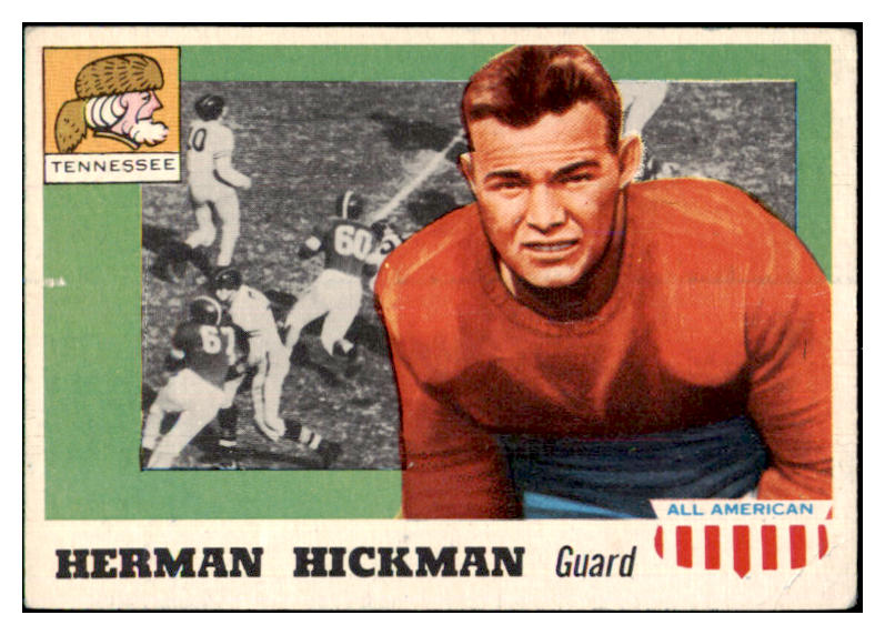 1955 Topps Football #001 Herman Hickman Tennessee Good 486446