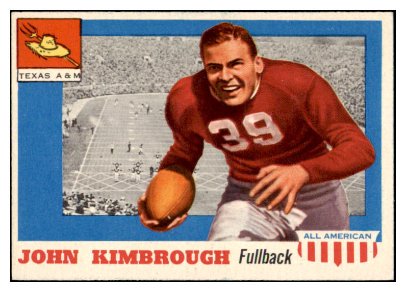1955 Topps Football #002 John Kimbrough Texas A&M NR-MT 486447