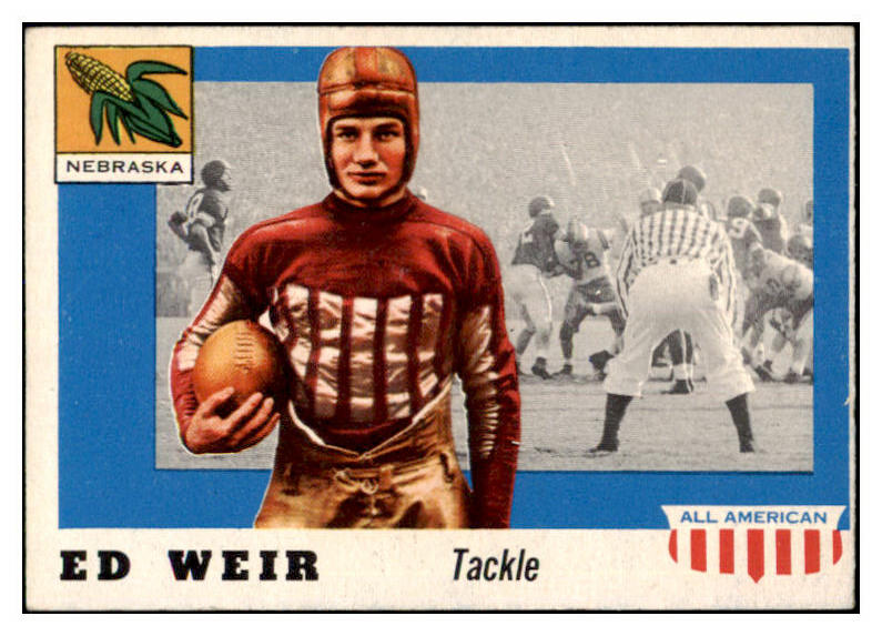 1955 Topps Football #003 Ed Weir Nebraska EX-MT 486451