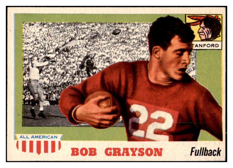 1955 Topps Football #005 Bob Grayson Stanford NR-MT 486456