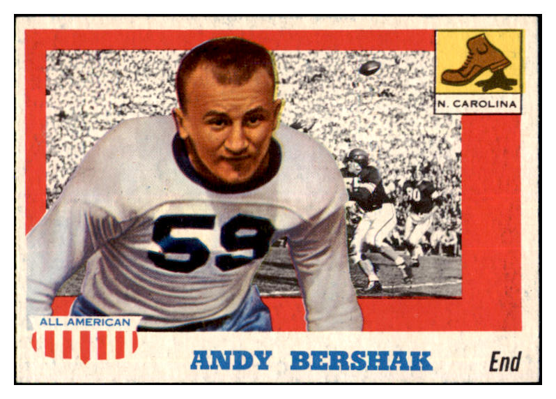 1955 Topps Football #007 Andy Bershak North Carolina NR-MT 486459