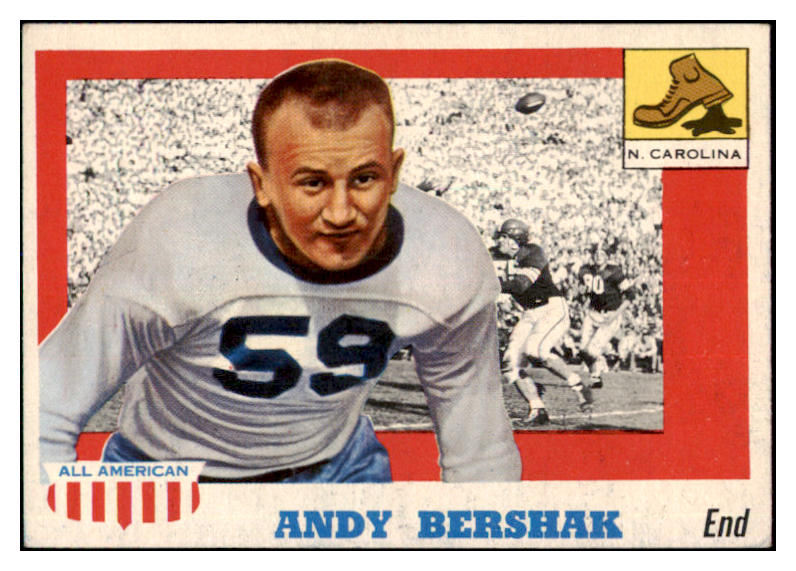1955 Topps Football #007 Andy Bershak North Carolina EX-MT 486460