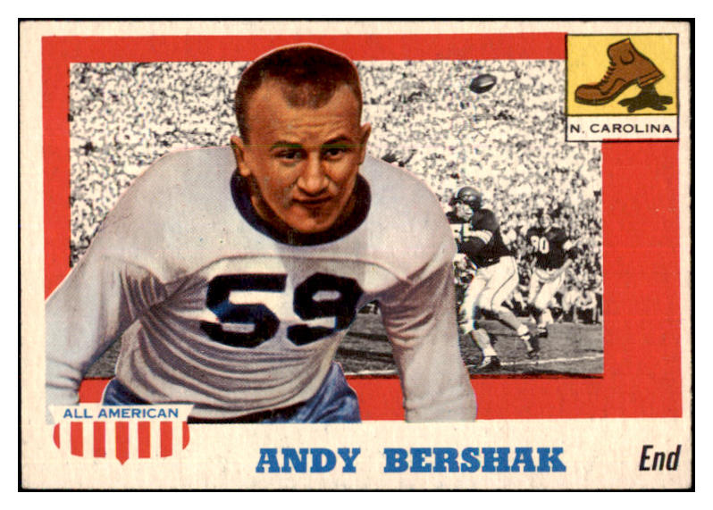 1955 Topps Football #007 Andy Bershak North Carolina EX-MT 486461