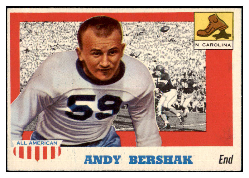 1955 Topps Football #007 Andy Bershak North Carolina EX-MT 486462