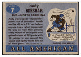 1955 Topps Football #007 Andy Bershak North Carolina EX-MT 486462