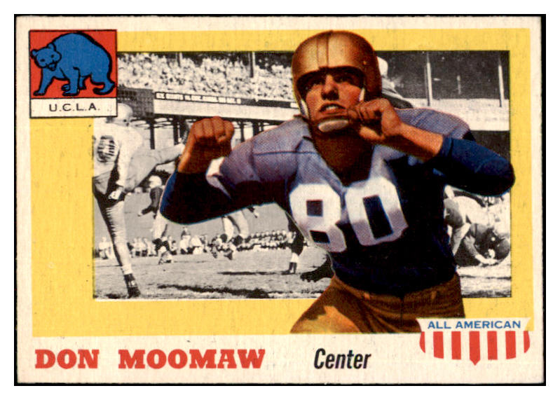 1955 Topps Football #040 Donn Moomaw UCLA EX-MT 486504