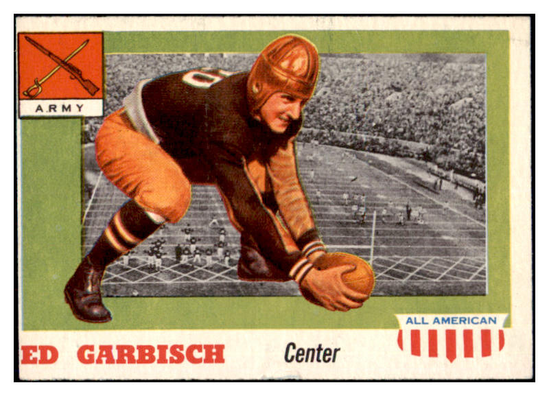 1955 Topps Football #044 Ed Garbisch Army EX 486521