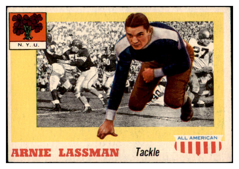 1955 Topps Football #046 Arnie Lassman NYU EX-MT 486526