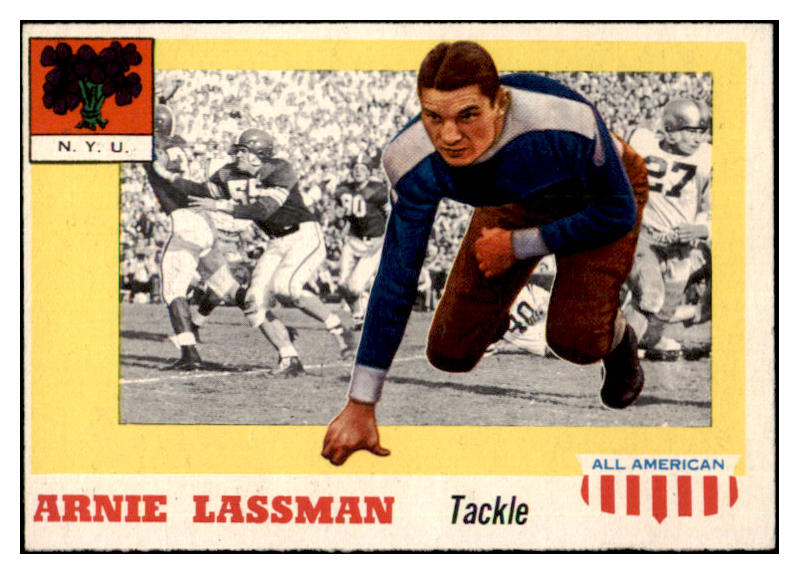 1955 Topps Football #046 Arnie Lassman NYU EX-MT 486527