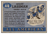 1955 Topps Football #046 Arnie Lassman NYU EX-MT 486527