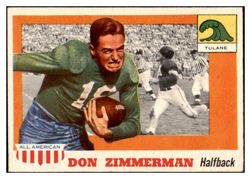 1955 Topps Football #049 Don Zimmerman Tulane EX-MT 486536