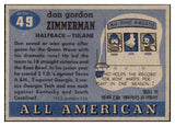 1955 Topps Football #049 Don Zimmerman Tulane EX-MT 486536