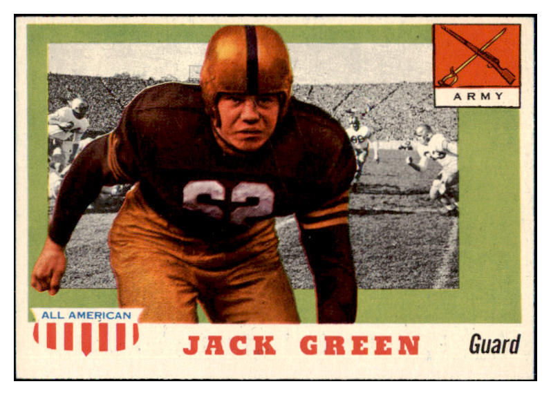 1955 Topps Football #053 Jack Green Army NR-MT 486539