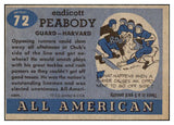 1955 Topps Football #072 Chub Peabody Harvard EX-MT 486578