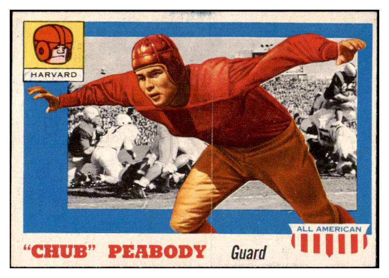 1955 Topps Football #072 Chub Peabody Harvard EX-MT 486579