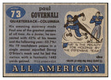 1955 Topps Football #073 Paul Governali Columbia EX-MT 486582