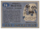1955 Topps Football #074 Gene McEver Tennessee EX-MT 486585