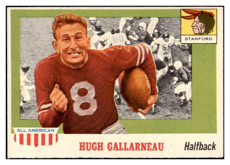 1955 Topps Football #075 Hugh Gallarneau Stanford NR-MT 486590