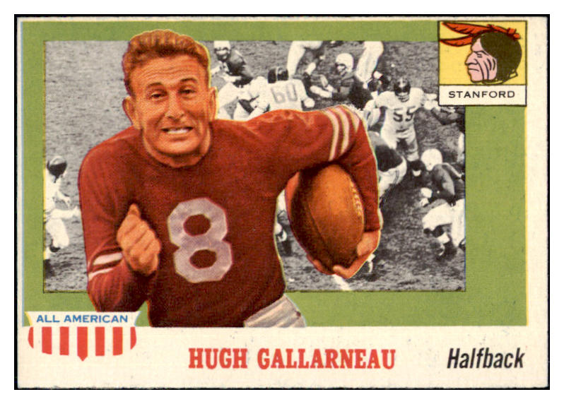 1955 Topps Football #075 Hugh Gallarneau Stanford EX 486592