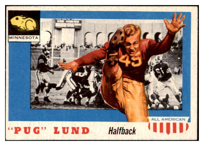 1955 Topps Football #079 Pug Lund Minnesota NR-MT 486600