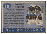 1955 Topps Football #079 Pug Lund Minnesota NR-MT 486600