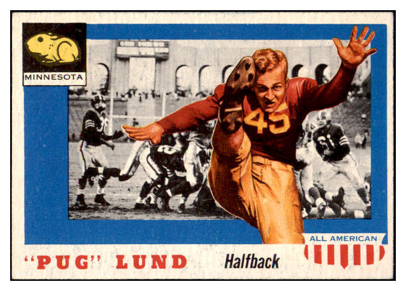 1955 Topps Football #079 Pug Lund Minnesota NR-MT 486601