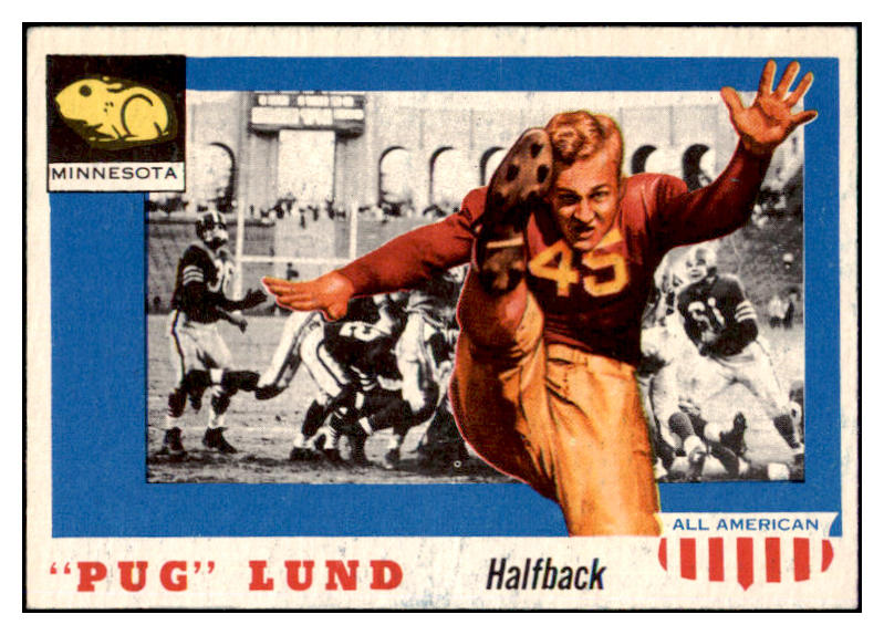 1955 Topps Football #079 Pug Lund Minnesota EX-MT 486602