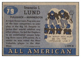 1955 Topps Football #079 Pug Lund Minnesota EX-MT 486603