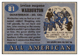 1955 Topps Football #081 Cotton Warburton USC NR-MT 486609