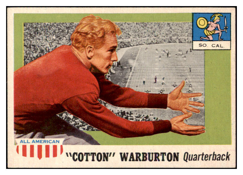 1955 Topps Football #081 Cotton Warburton USC EX-MT 486610