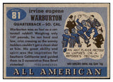 1955 Topps Football #081 Cotton Warburton USC VG-EX 486611