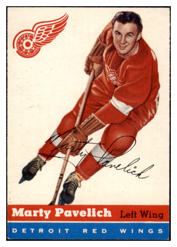 1954 Topps Hockey #034 Marty Pavelich Red Wings NR-MT 486639