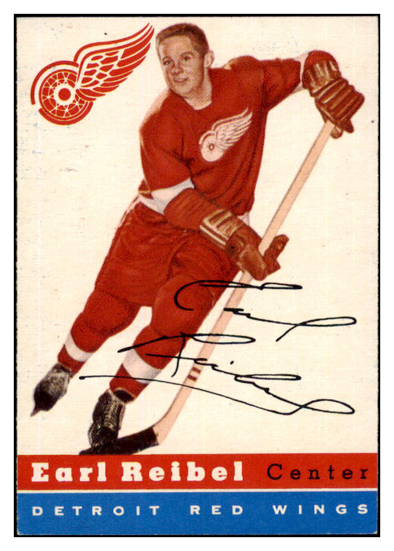 1954 Topps Hockey #052 Earl Reibel Red Wings NR-MT 486643
