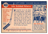 1954 Topps Hockey #043 Jake McIntyre Black Hawks NR-MT 486644