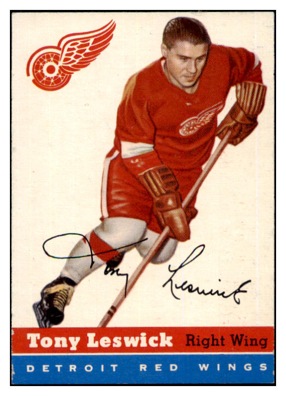 1954 Topps Hockey #045 Tony Leswick Red Wings NR-MT 486645