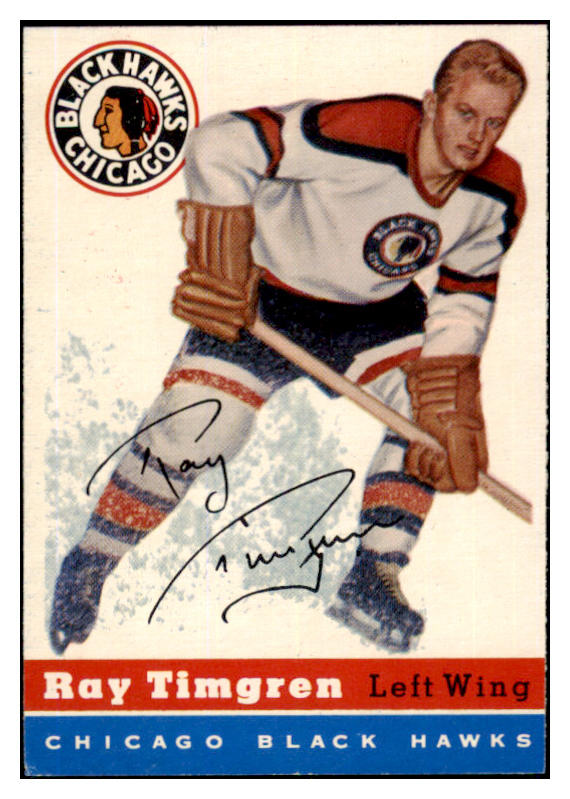 1954 Topps Hockey #013 Ray Timgren Black Hawks NR-MT 486649